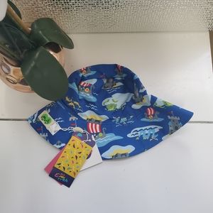 Infant Baby Cute Sea Sun Hat Cap Baby OS Blue E. Mirreh Chin Strap Adjustbale